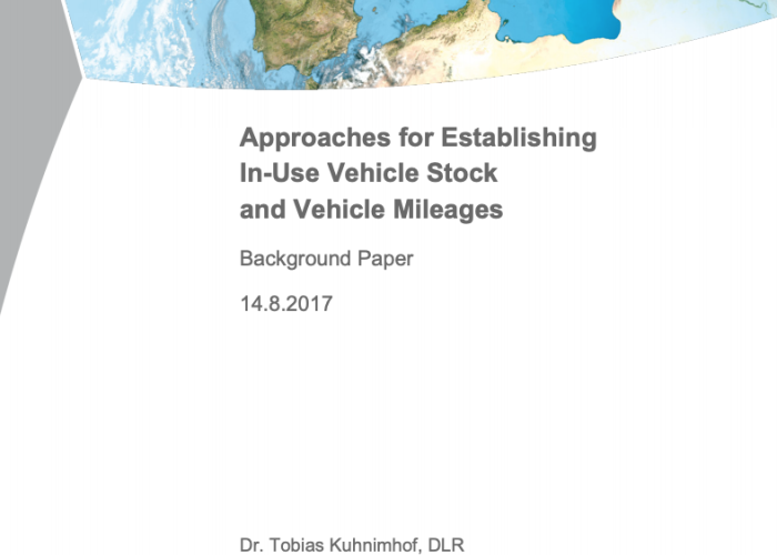 Establishing InUse Vehicle Stock and Vehicle milages MobiliseYourCity